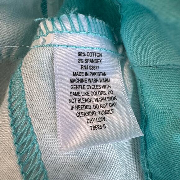 St. John’s Bay Turquoise Capri Pants Women’s Size 10 100% Cotton - Picture 7 of 7
